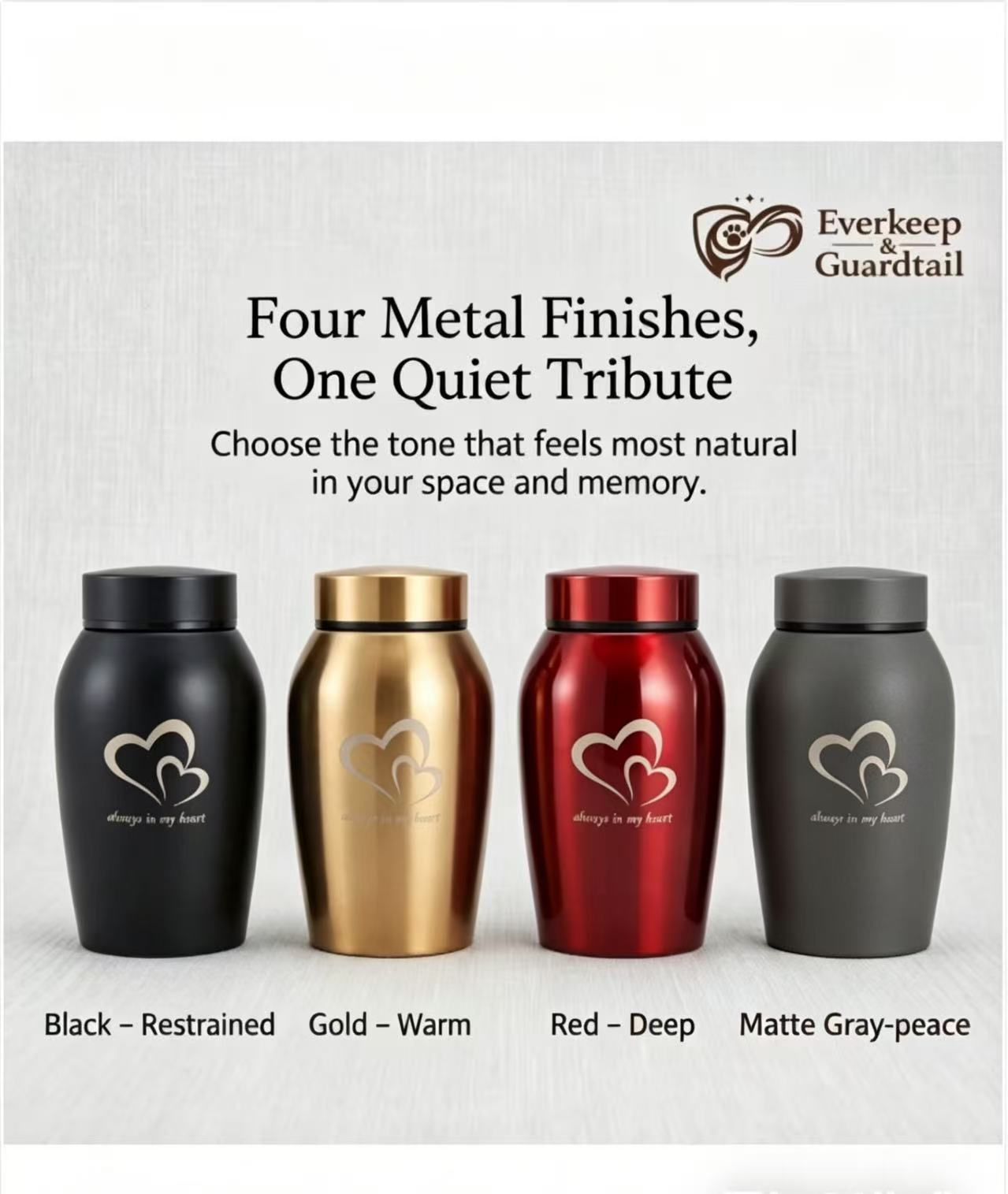Small Stainless Steel Pet Memorial Urn - Image 6