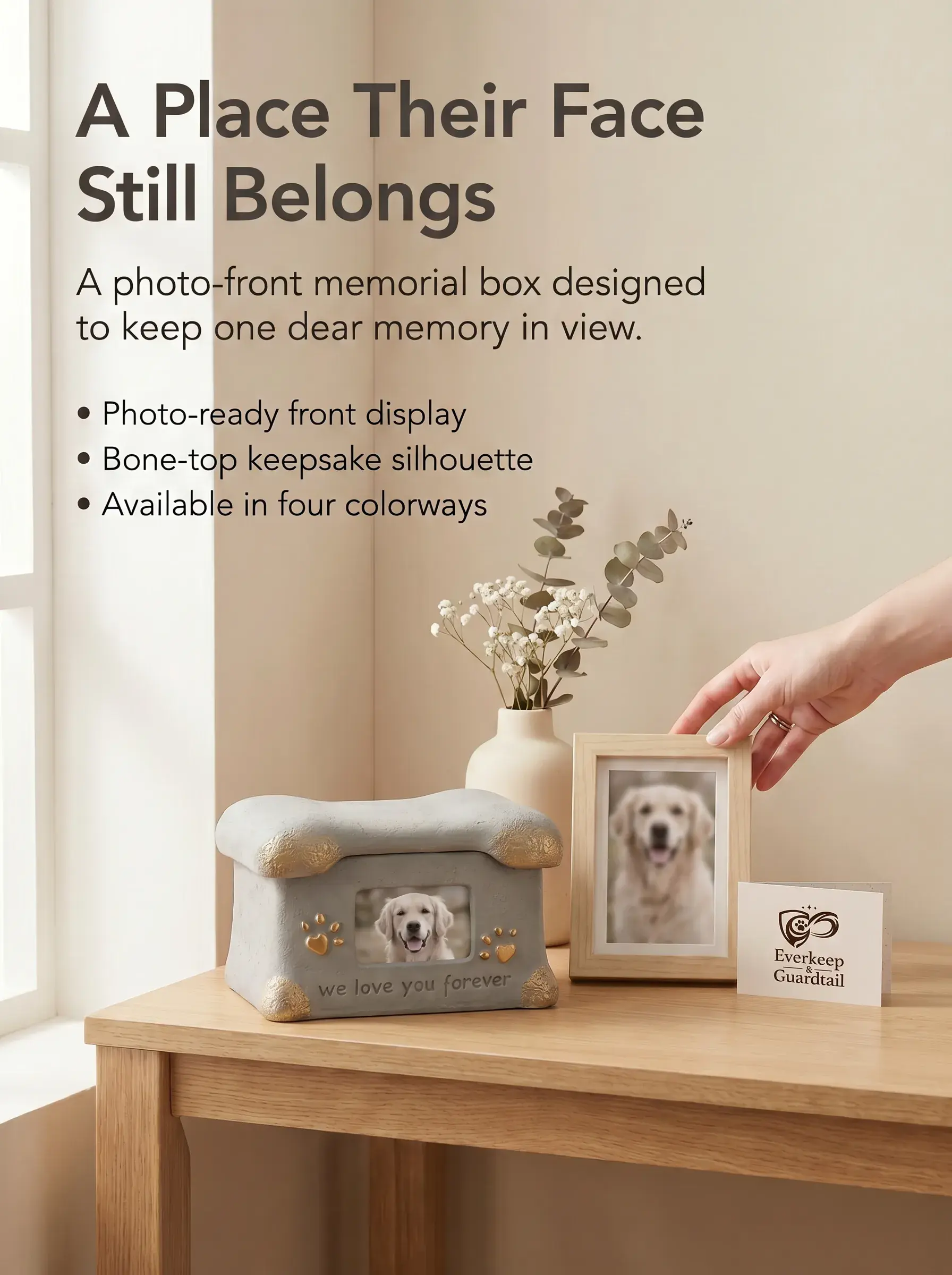 Cat & Dog Memorial Casket Keepsake Box - Image 2
