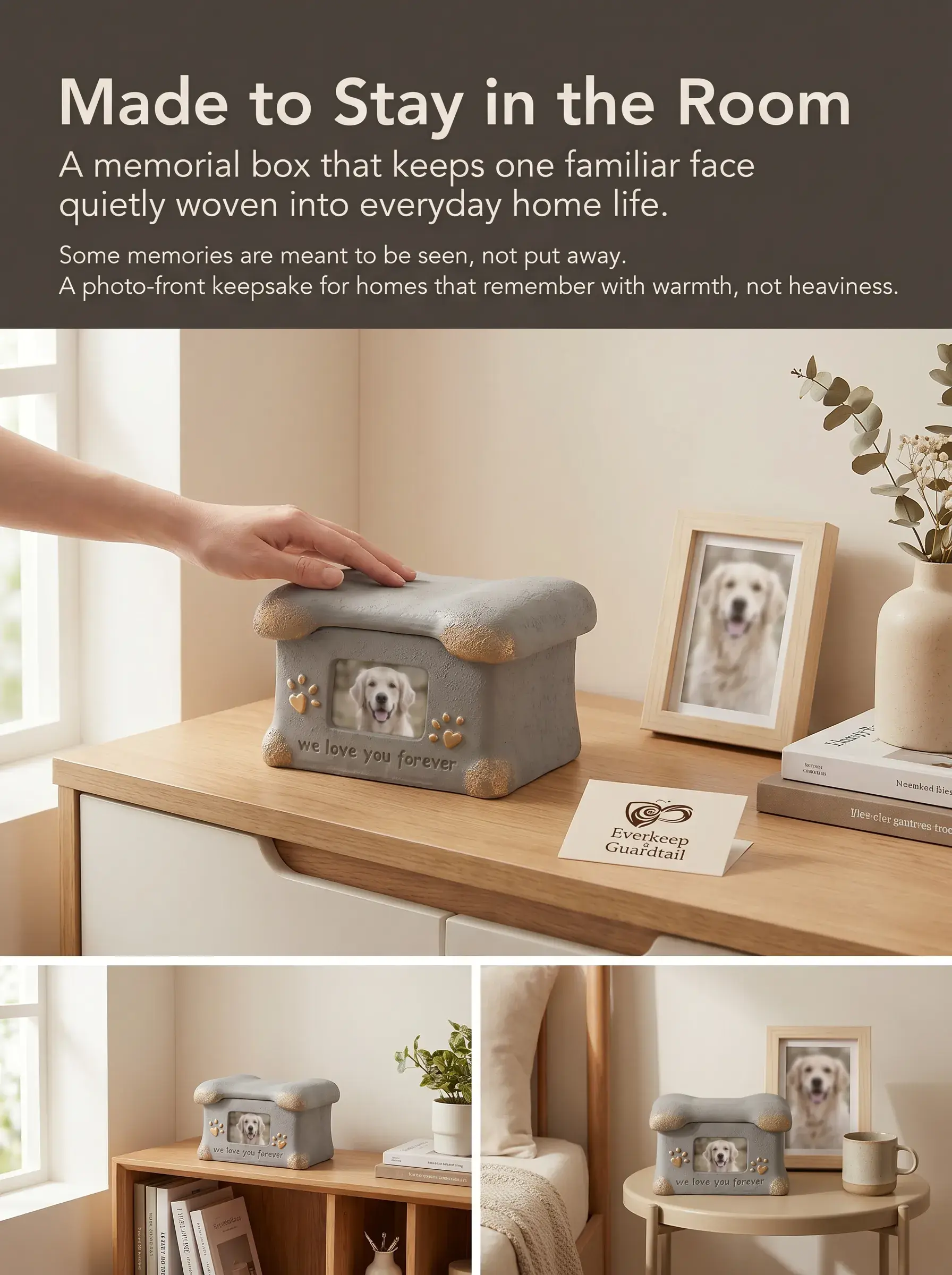 Cat & Dog Memorial Casket Keepsake Box - Image 3