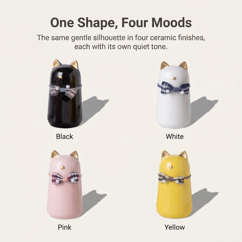 Petite White Ceramic Pet Ashes Jar - Image 6
