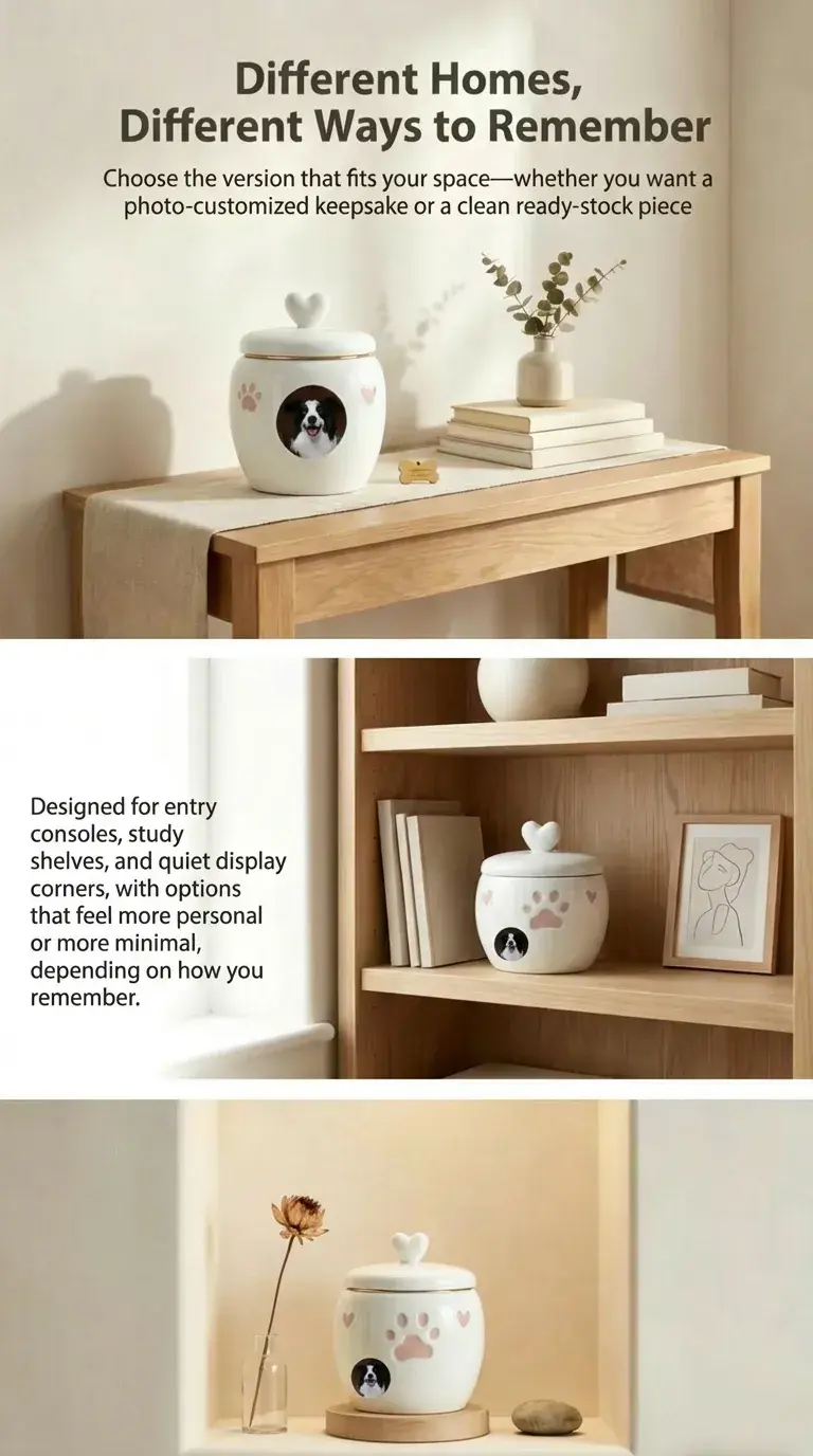 Customizable Ceramic Photo Pet Urn - Image 3
