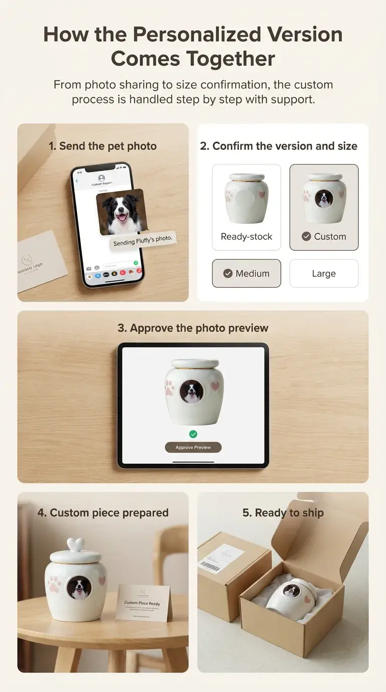 Customizable Ceramic Photo Pet Urn - Image 6