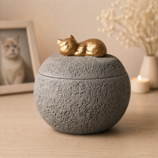 Textured Cat & Dog Pet Memorial Urn