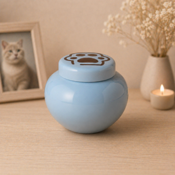 Compact Ceramic Pet Memorial Urn