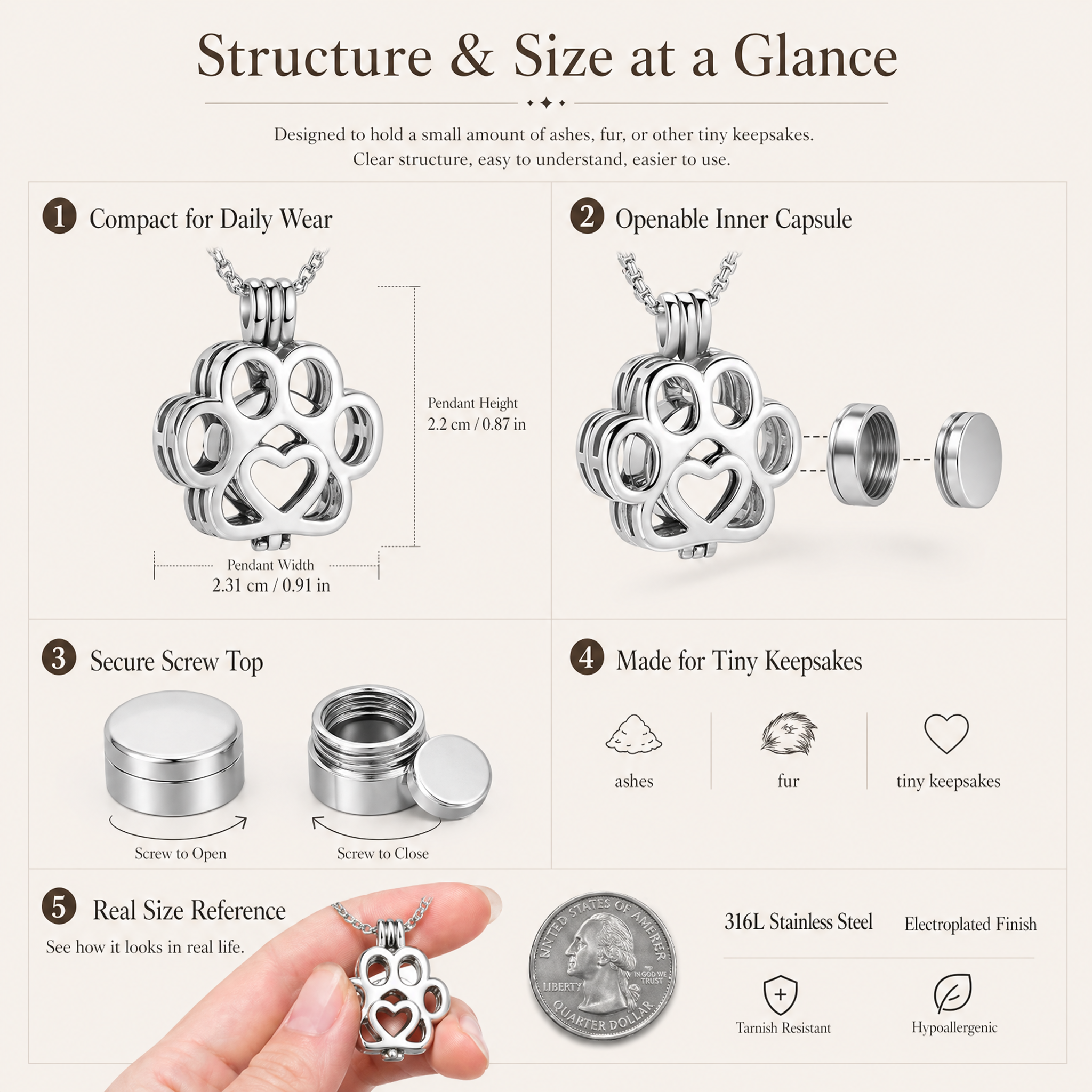 Openwork Keepsake Capsule Necklace - Image 4