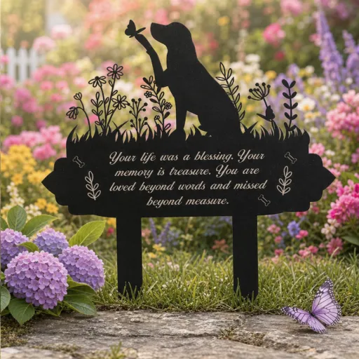 Resin Pet Memorial Stone with Photo Slot
